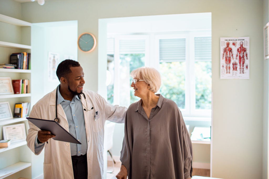 Close up of a senior woman having a doctors appointment