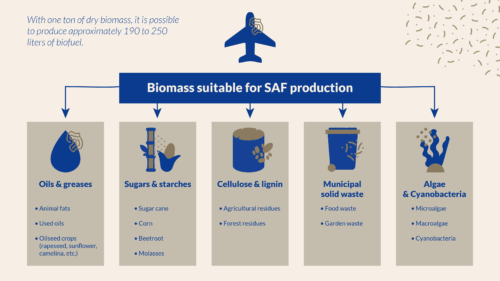 With one ton of dry biomass, it is possible to produce approximately 190 to 250 liters of biofuel.
